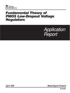 Fundamental Theory of PMOS Low-Dropout …