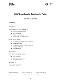 20200702 BMW Group Supplier Sustainability Policy 2.0 final