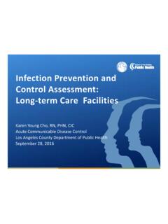 Infection Prevention and Control Assessment: Care Facilities