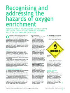recognising and addressing the hazards of oxygen …