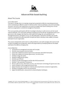 Advanced Risk-based Auditing - na.theiia.org
