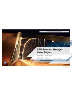 SAP Solution Manager Value Report