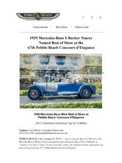 1929 Mercedes&#173;Benz S Barker Tourer Named Best …