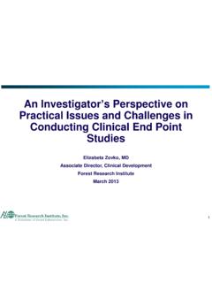 An Investigator s Perspective on Practical Issues and ...