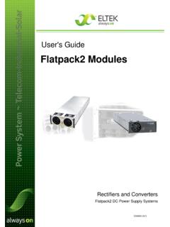 User's Guide Flatpack2 Rectifiers - STT Solutions