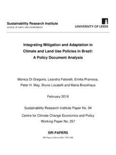 Integrating Mitigation and Adaptation in Climate and Land ...