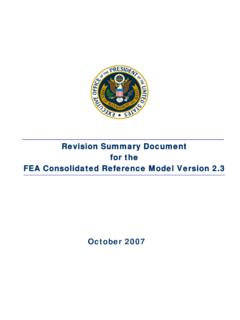 Revision Summary Document for the FEA …