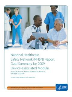 National Healthcare Safety Network (NHSN) Report, Data ...