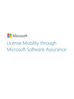 License Mobility through Microsoft Software Assurance
