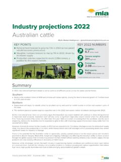 Industry projections 2022 - Meat &amp; Livestock Australia