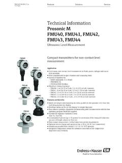 Technical Information Prosonic M FMU40, FMU41, FMU42 ...