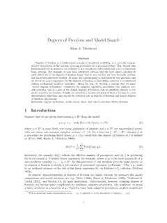 Degrees of Freedom and Model Search - CMU Statistics