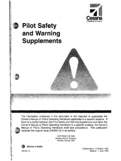 Textron Pilot Safety and Warning Supplements