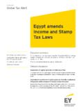 Egypt amends Income and Stamp Tax Laws - Ernst …