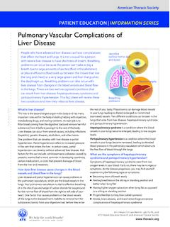 Pulmonary Vascular Complications of Liver Disease