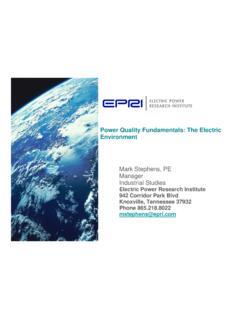 Power Quality Fundamentals: The Electric Environment