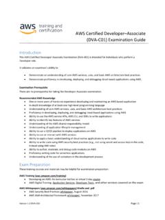 AWS Certified Developer Associate (DVA-C01) Examination …