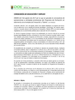 CONSEJER&#205;A DE EDUCACI&#211;N Y EMPLEO - doe.gobex.es