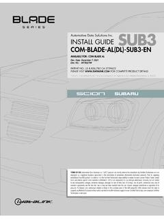 Automotive Data Solutions Inc. INSTALL GUIDE SUB3 COM ...