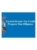 Earned Income Tax Credit Preparer Due Diligence