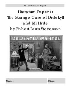 The Strange Case of Dr Jekyll and Mr Hyde by Robert Louis ...