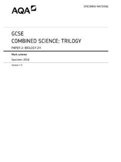 GCSE Trilogy Specimen mark scheme Paper 2