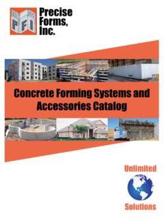 Concrete Forming Systems and Accessories Catalog