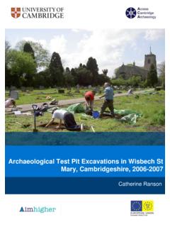 Archaeological Test Pit Excavations in Wisbech St Mary ...