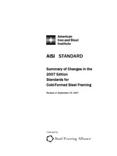 AISI Summary of Changes in the 2007 Edition …