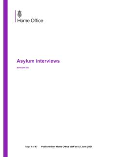 Asylum interviews - GOV.UK