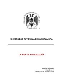 Idea de investigaci&#243;n - Universidad Aut&#243;noma de Guadalajara