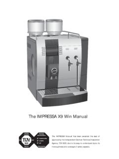 The IMPRESSA X9 Win Manual - elohim.ee