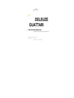 Deleuze, Guattari- A Thousand Plateaus