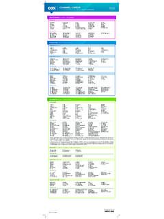 CHANNEL LINEUP - Cox Communications: TV, Internet, …