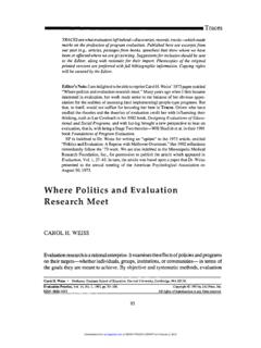 Where Politics and Evaluation - SFU.ca