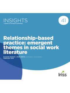 Relationship-based practice: emergent themes in social ...