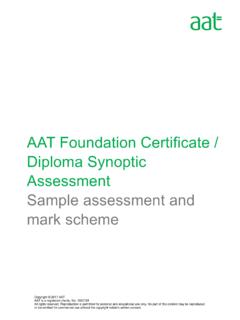 AAT Foundation Certificate / Diploma Synoptic Assessment ...