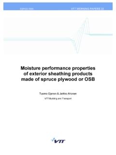 Moisture performance properties of exterior …