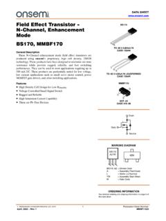 MMBF170 - Field Effect Transistor - N-Channel, …