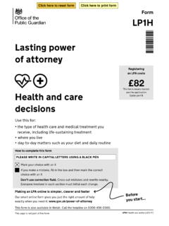 Form LP1H Lasting power of attorney - GOV.UK