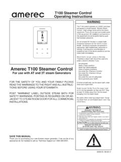 Amerec T100 Steamer Control - SteamSaunaBath