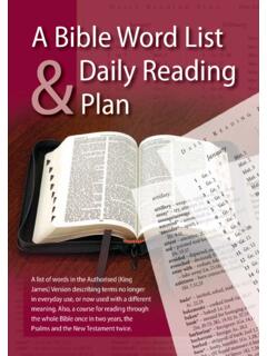 Bible Word List and Reading Plan - cdn.ymaws.com