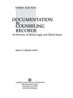 DOCUMENTATION inCOUNSELING RECORDS