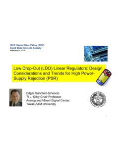 Low Drop-Out (LDO) Linear Regulators: Design ...