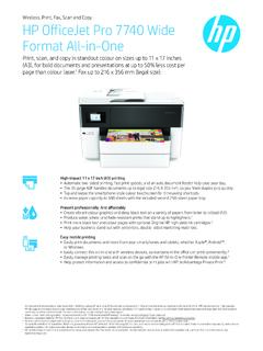 Wireless, Print, Fax, Scan and Copy HP OfficeJet Pro 7740 ...