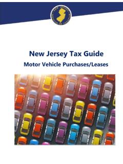 Motor Vehicle Purchases/Leases - Government of New Jersey