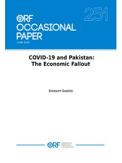 COVID-19 and Pakistan: The Economic Fallout