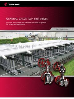 GENERAL VALVE Twin Seal Valves - A.R. Thomson Group