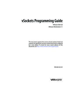 vSockets Programming Guide - VMware