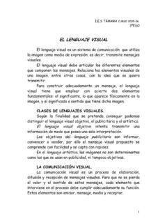 EL LENGUAJE VISUAL - Gobierno de Canarias